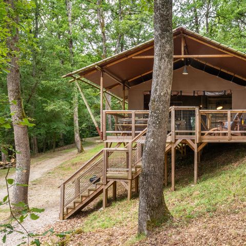SAFARITENT 5 personen - Tent Lodge Safari Wood 3 Kamers 5 Personen