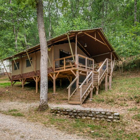 SAFARITENT 5 personen - Tent Lodge Safari Wood 3 Kamers 5 Personen