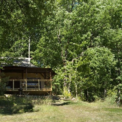 Safarizelt 6 personen - Zelt SAFARI LODGE OKAVANGO PREMIUM 57 M² / 3 Zimmer - Überdachte Terrasse