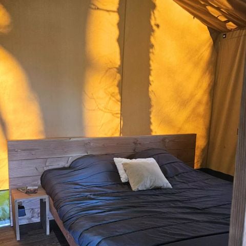 Canvas and wooden tent 6 persons - Wood Lodge XL 4 Rooms 6 People