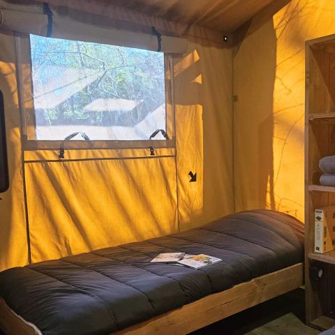 Tente en toile et en bois 6 personnes - Wood Lodge XL 4 Pièces 6 Personnes