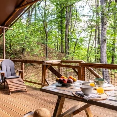 Tenda in tela e legno 6 persone - Lodge XL Luxe Sanders 4 Camere 6 Persone