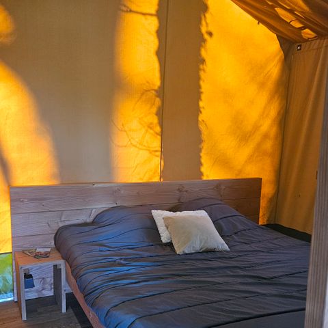 Lodge 4 personen - Zelt SAFARI LODGE NATURE SANDERS 2 Schlafzimmer - überdachte Terrasse (kein eigenes Bad)
