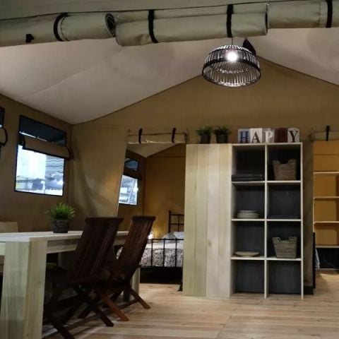 Canvas and wooden tent 4 persons - Lodge Safari Nature Sanders 3 Rooms 4 People Without Bathroom