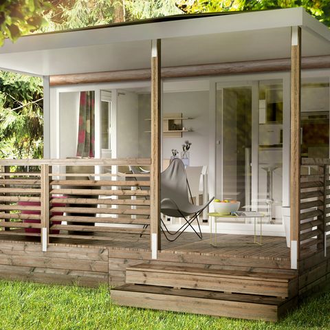 Mobilheim 4 personen - Formel PREMIUM - Mobilheim oder Chalet mit 2 Schlafzimmern = Bettwäsche + Handtücher + Reinigung