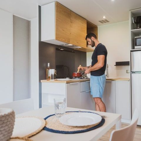 Mobilheim 4 Personen - Moorea 52 m² - 3 Räume - 2 Schlafzimmer - Privater Jacuzzi - Klimaanlage