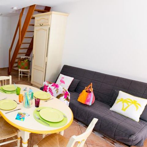 Wohnung 4 personen - 3-Zimmerwohnung Mezzanine 56 m² - 2 Schlafzimmer - Klimaanlage und TV