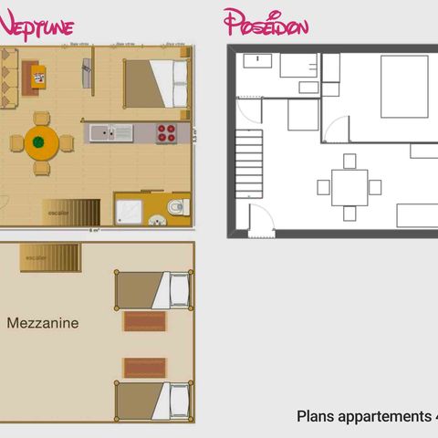 APPARTAMENTO 4 persone - Trilocale con soppalco 45m² - 2 camere da letto - Aria condizionata e TV - Vista mare e piscina