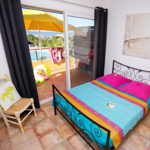 Wohnung 4 personen - 3-Zimmer-Wohnung Mezzanine 45m² - 2 Schlafzimmer - Klimaanlage und TV - Meer- und Poolblick