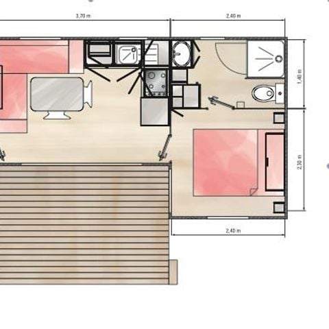 Mobile home 4 persons - VIOLETTE