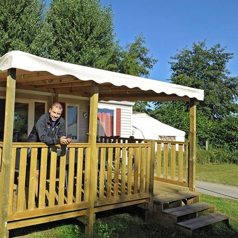 MOBILHOME 7 personas - CABAÑA + aire acondicionado