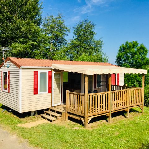 MOBILHOME 7 personas - CABAÑA + aire acondicionado