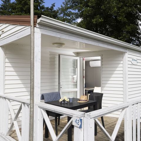 MOBILHOME 4 personas - CABAÑA + aire acondicionado