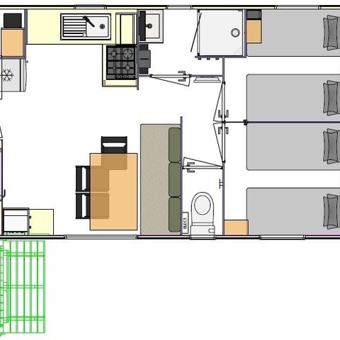 MOBILHOME 4 personnes - BERGAME 4 places - n°22, n°24 et 32