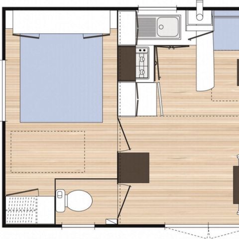 Mobile home 4 persons - 2-bedroom Argent - Ophéa 7