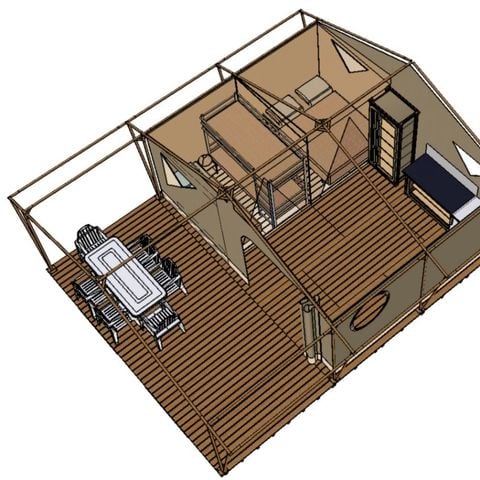 TENDA IN TELA E LEGNO 5 persone - Lodge Canada