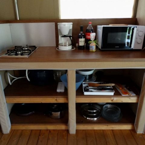 Tente en toile et en bois 5 personnes - Wood Lodge