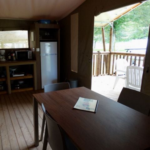 Tente en toile et en bois 5 personnes - Wood Lodge