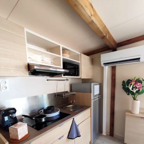 Chalet 5 personen - Chalet Morea, 25M², 2K, Airconditioning, Terras