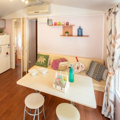 Mobilheim 6 Personen - Comfort | 2 Schlafz. | 4/6 Pers. | Einfache Terrasse