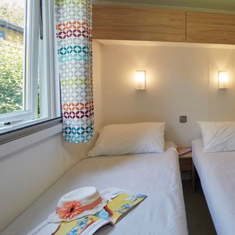 Mobilheim 6 Personen - Comfort XL | 3 Schlafz. | 6 Pers. | Erhöhte Terrasse