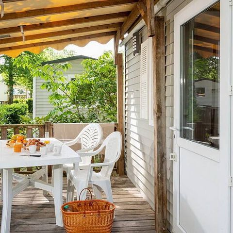 Mobilheim 6 personen - Comfort | 3 Schlafz. | 6 Pers. | Erhöhte Terrasse