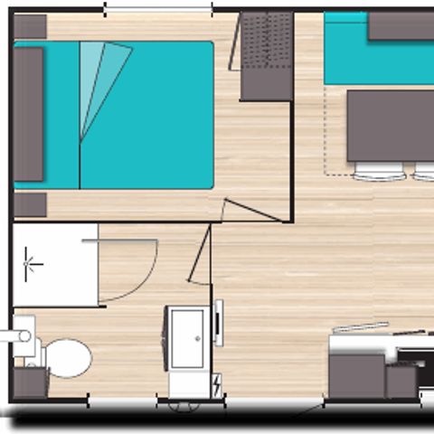 Mobile home 3 persons - ESTAGNOL