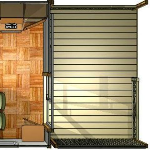 Chalet 2 Personen - la Favière - überdachte Terrasse