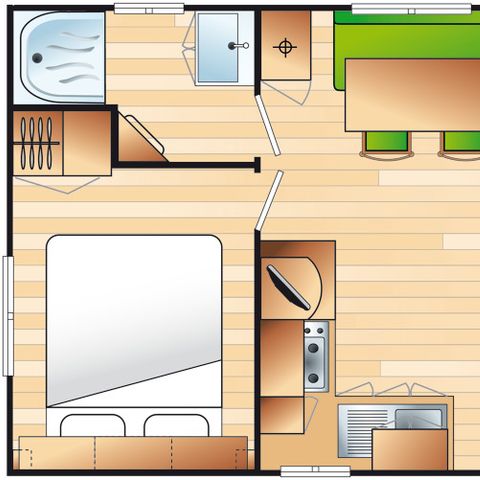 Mobile home 4 persons - LA GARIGUE