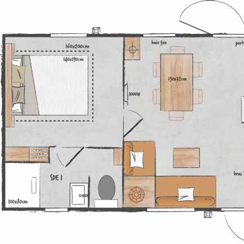 Mobile home 6 persons - Cottage Signature + Jacuzzi