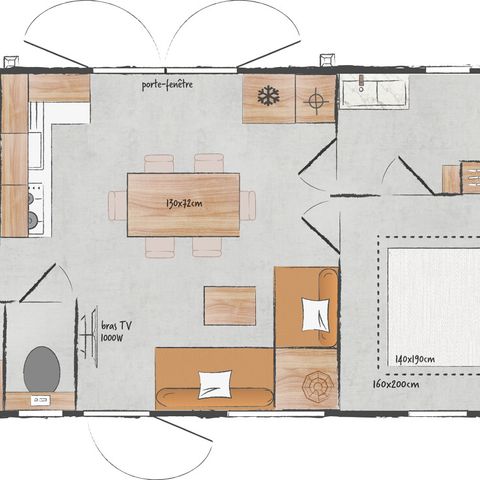 Mobilheim 6 Personen - Cottage Sérénité