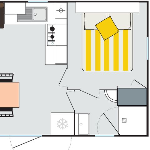 Mobile home 6 persons - 3 bedrooms