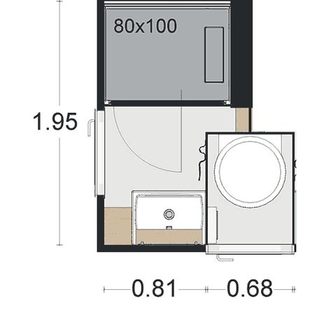 Stellplatz - Premium-Stellplatz Private Sanitäranlagen in Standardgröße