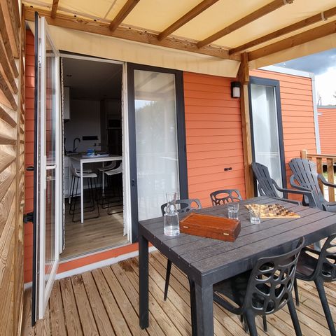 Mobilheim 4 personen - CONFORT PLUS 2 Zimmer 8mx4m (29.9m²) + Klimaanlage + Geschirrspüler + Terrasse + tv