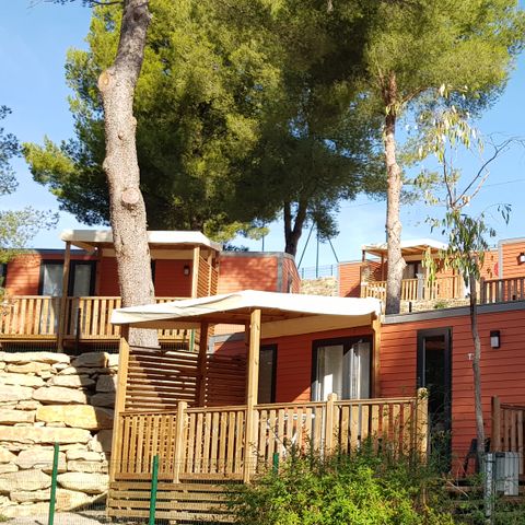Mobile home 6 persons - CONFORT PLUS 3 bedrooms 8.81mx4m (33m²) + air conditioning + dishwasher + terrace + tv
