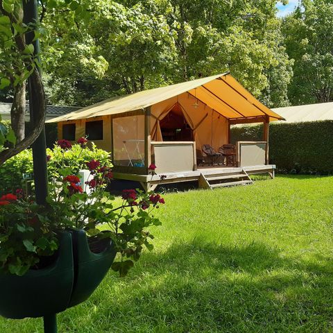 Tent van canvas en hout 5 personen - Lodge