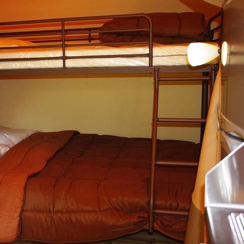 Tent van canvas en hout 5 personen - Lodge