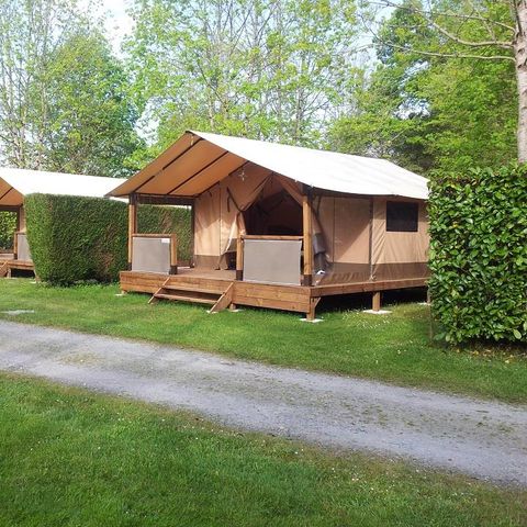 Tent van canvas en hout 5 personen - Lodge