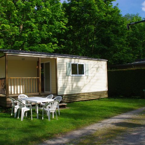 MOBILHOME 4 personas - 24m2, 2 habitaciones (n°24 y n°27) terraza integrada