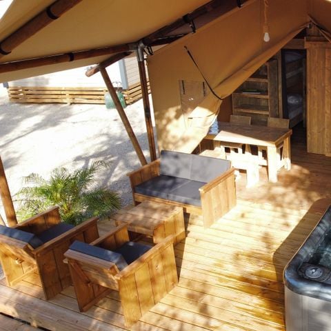Safarizelt 4 Personen - Eco-Lodge WOODY 2 Zimmer