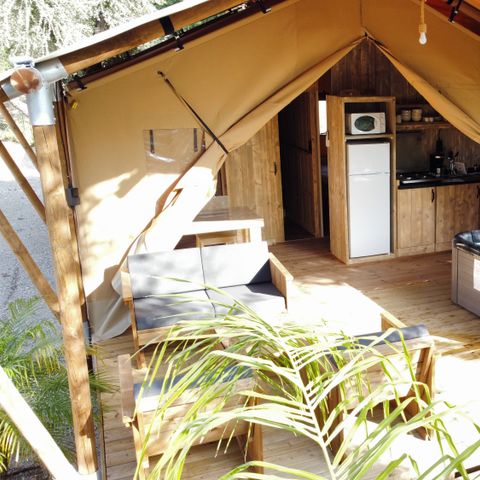 Safarizelt 4 Personen - Eco-Lodge WOODY 2 Zimmer