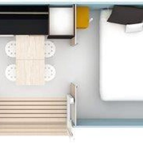 TENDA DA CAMPEGGIO 4 persone - Coco Sweet 16m² - 2 camere da letto - senza bagno 4 pers.