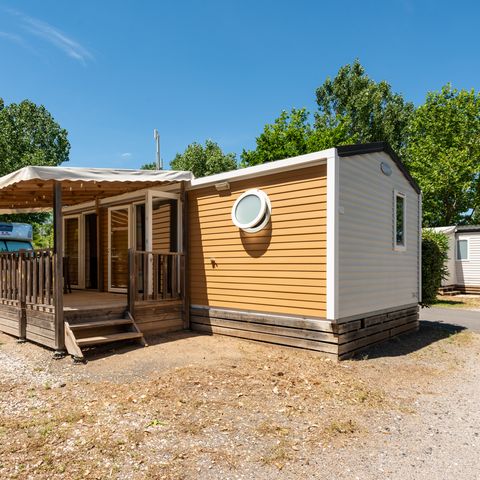 MOBILHOME 4 personnes -  Mobil-home Premium 28m² - 2 chambres - TV + climatisé + Lave vaiselle 4 pers