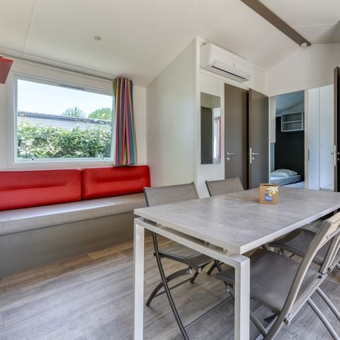 Mobile home 6 persons - Mobile home Premium 30m² - 3 bedrooms - TV + air conditioning + dishwasher or washing machine 6 pers