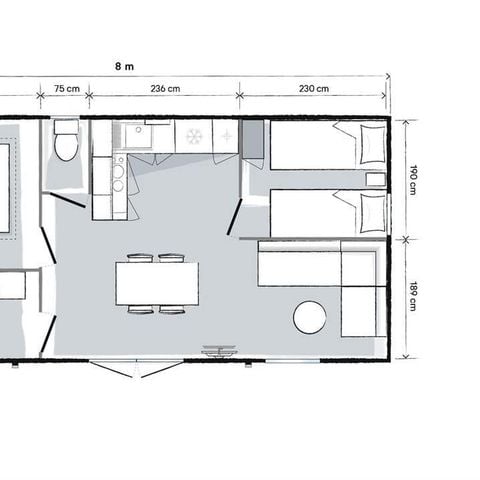 Mobile home 4 persons - Mobile home Premium Plus 31m2 - 2 bedrooms +TV+Clim+Draps+Towels+Beds made+Cleaning included 4 pers