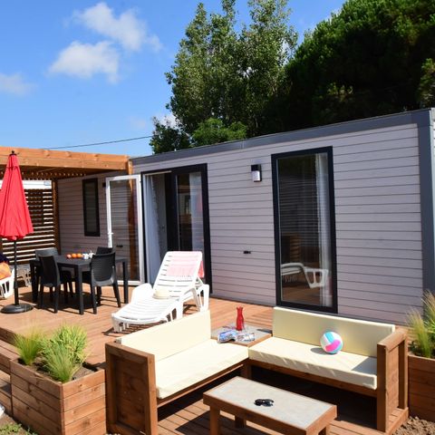 MOBILHOME 4 personas - Mobil home Premium Plus 31m2 - 2 habitaciones +TV+Clim+Draps+Toallas+Camas hechas+Limpieza incluida 4 pers