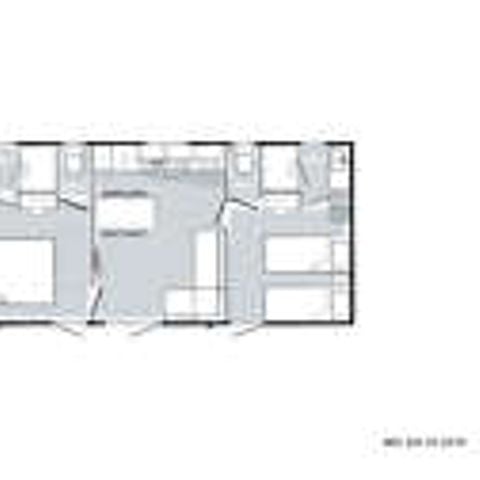 Stacaravan 4 personen - Stacaravan Premium Plus 32m²-2 slaapkamers - 2SDB+TV+Clim+Draps+Klinnenpakket+Opgemaakte bedden+Eindschoonmaak incl 4 pers