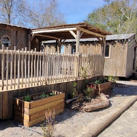 MOBILHOME 4 personnes - Éco-cabane 24m² - climatisé - 2 chambres