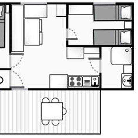 MOBILHOME 6 personas - Mobil Home PREMIUM 25m² (2 habitaciones)
