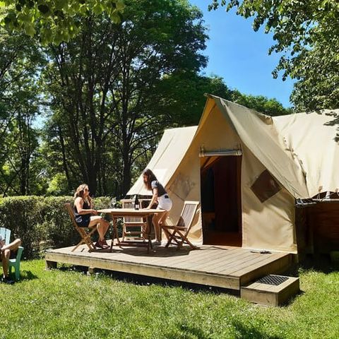 Tente en toile et en bois 4 personnes - Lodge Confort